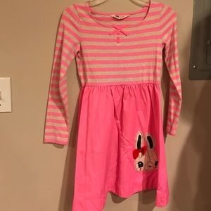 Pink striped bunny dress