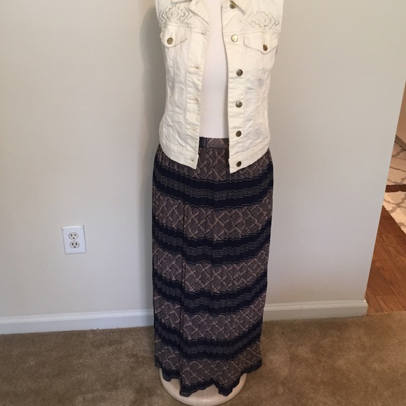 Pleated Maxi Skirt