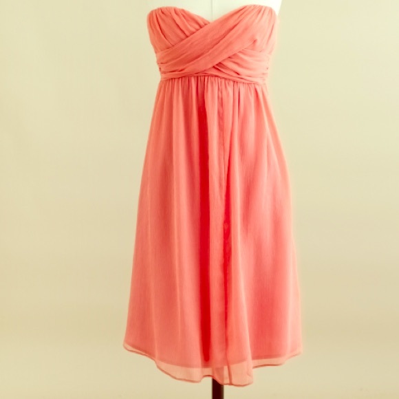 j crew strapless silk dress J. Crew 100% Silk Strapless Cocktail Dress