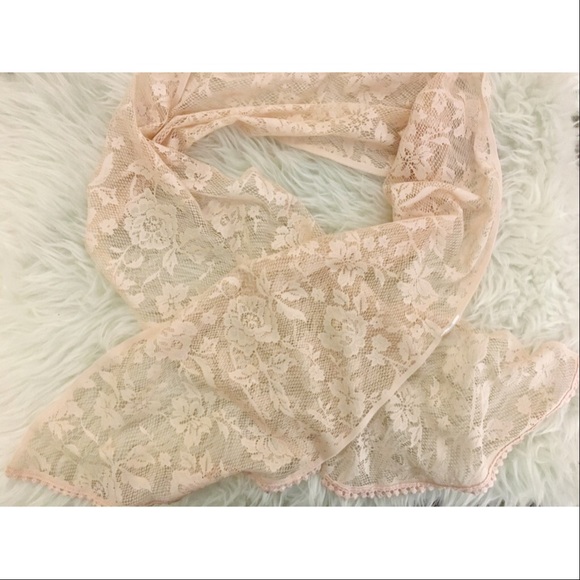 Pretty in pink lace scarf