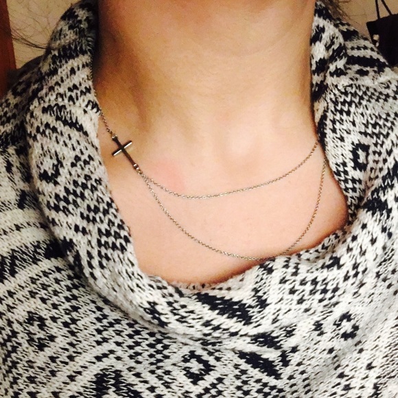 Side Cross Necklace