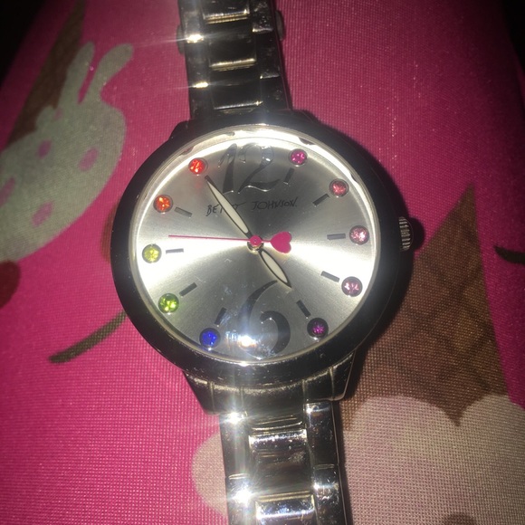 Betsey Johnson-Silver toned watch