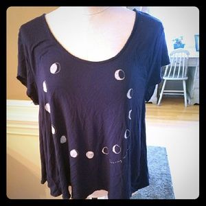 American Eagle moon phases tee