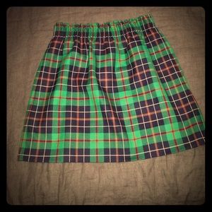 JCrew green plaid skirt