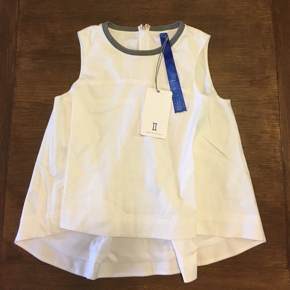 Kit and Ace A-Team Sleeveless Blouse White 4 NWT