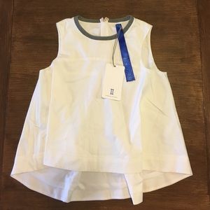 Kit and Ace A-Team Sleeveless Blouse White 4 NWT