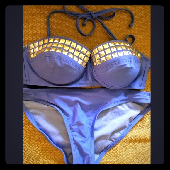 Lot of two bandeau bikini tops and bottoms