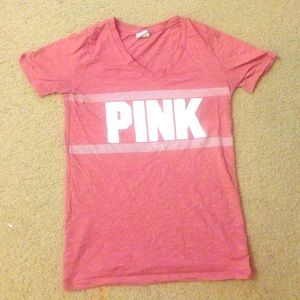 A pink shirt