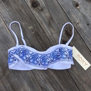 Roxy Ruffle Bandeau Bikini Top