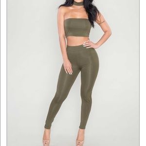Olive green 2 piece set