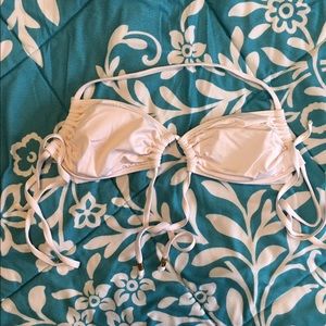 White Halter Bikini Top