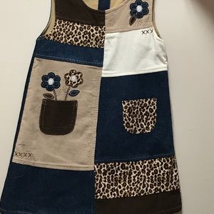 A jeans leopard print dress