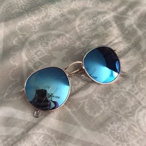 SUNGLASSES - METAL FLASH ROUND