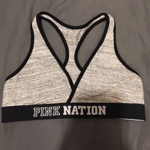 NWOT Pink Nation Cross Over Sports Bra Size L