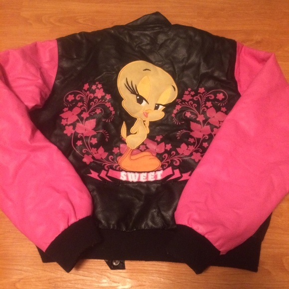 Tweety Bird Character Leather Jacket