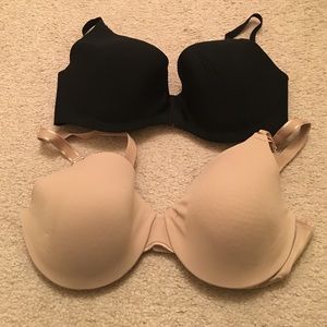 Black and Tan Warner bras