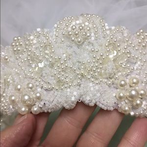 Beaded Bridal Veil; worn once