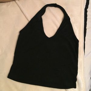 Black Brandy Melville Crop Halter Top