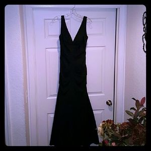 Ruched black Mermaid Dress ( PRICE FIRM)
