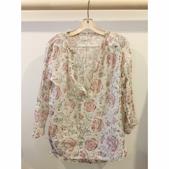 Madewell blouse with elegant pattern