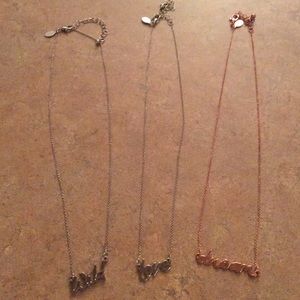 3 AEO necklaces