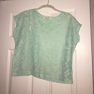 Flowy, sheer, rose print top