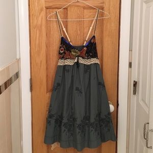 Free People Floral Beaded Lace Dress