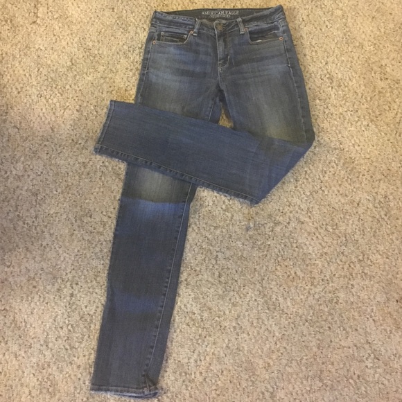 American eagle dark blue boyfriend jeans