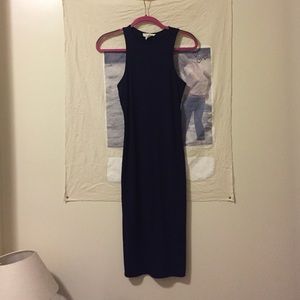 Blue bodycon midi F21 dress