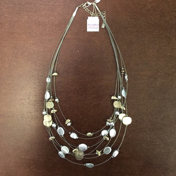 NWT Lia Sophia gold/silver necklace