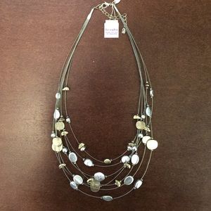 NWT Lia Sophia gold/silver necklace