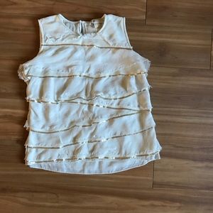 Cream and Gold Fancy Top