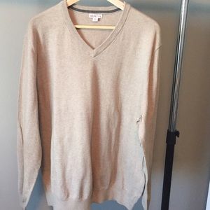 Khaki V-neck Sweater