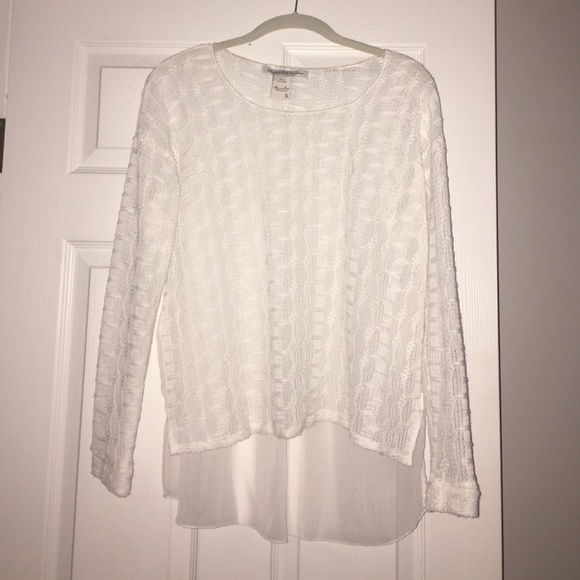 Sheer, white, flowy blouse - Picture 1 of 3