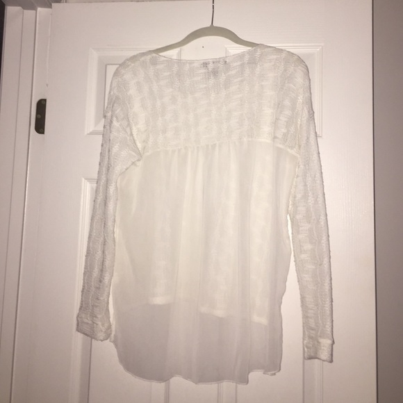 Sheer, white, flowy blouse - Picture 2 of 3