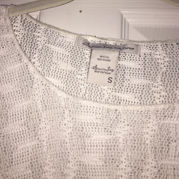 Sheer, white, flowy blouse - Picture 3 of 3