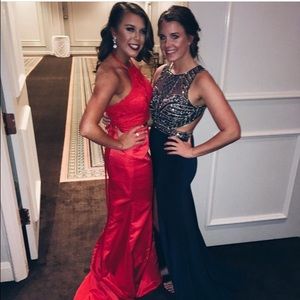 Red Lace Prom Dress