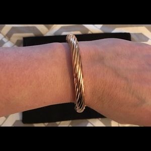 Ippolita wide rose gold bangle.