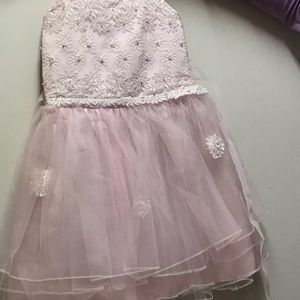 Pink pageant little girl dress