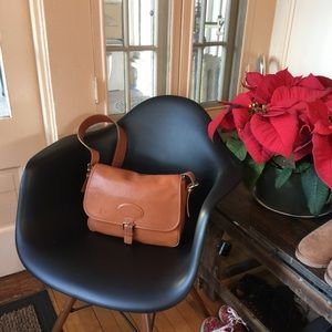 Coach Leather Cross Body Saddle Bag
