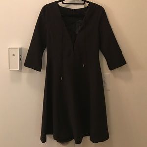 ZARA tie-front 3-qtr sleeved fit and flare dress