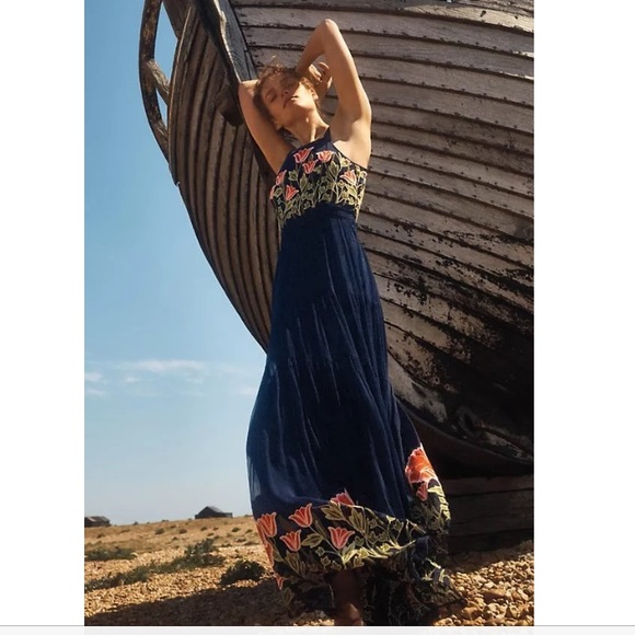 NWT Sz 4 Anthro Tulipan Maxi Dress - Picture 2 of 6