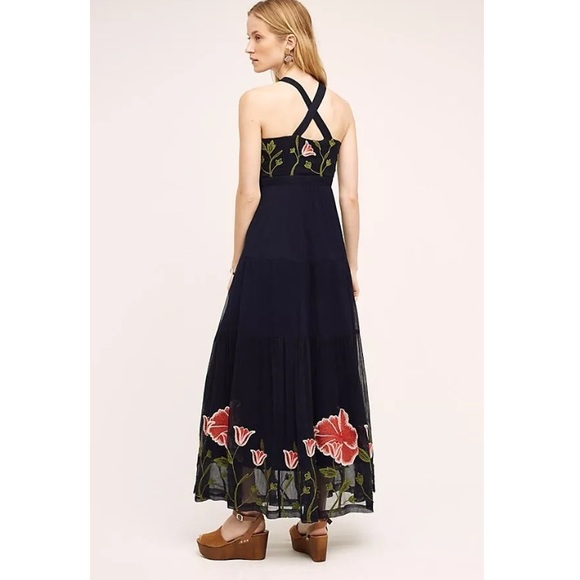 NWT Sz 4 Anthro Tulipan Maxi Dress - Picture 3 of 6