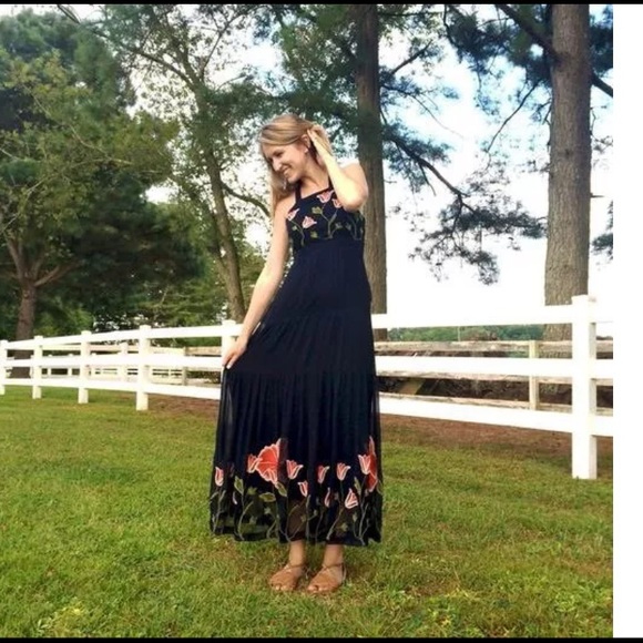 NWT Sz 4 Anthro Tulipan Maxi Dress - Picture 5 of 6