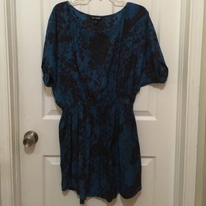 Express silk snakeskin print dress