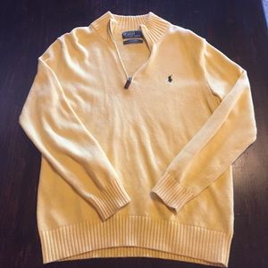 Yellow Ralph Lauren quarter zip - size small