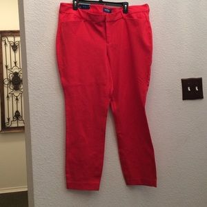 Orang stretch Old Navy pants.