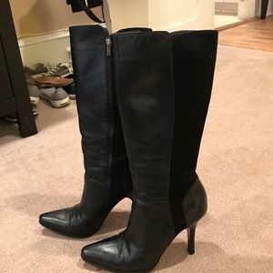 Jimmy Choo Napa Leather and Suede Knee Boots