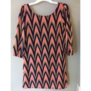 Pink Chevron Francesca's Dress