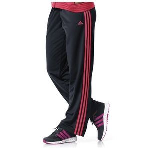 Adidas red and black sweatpants